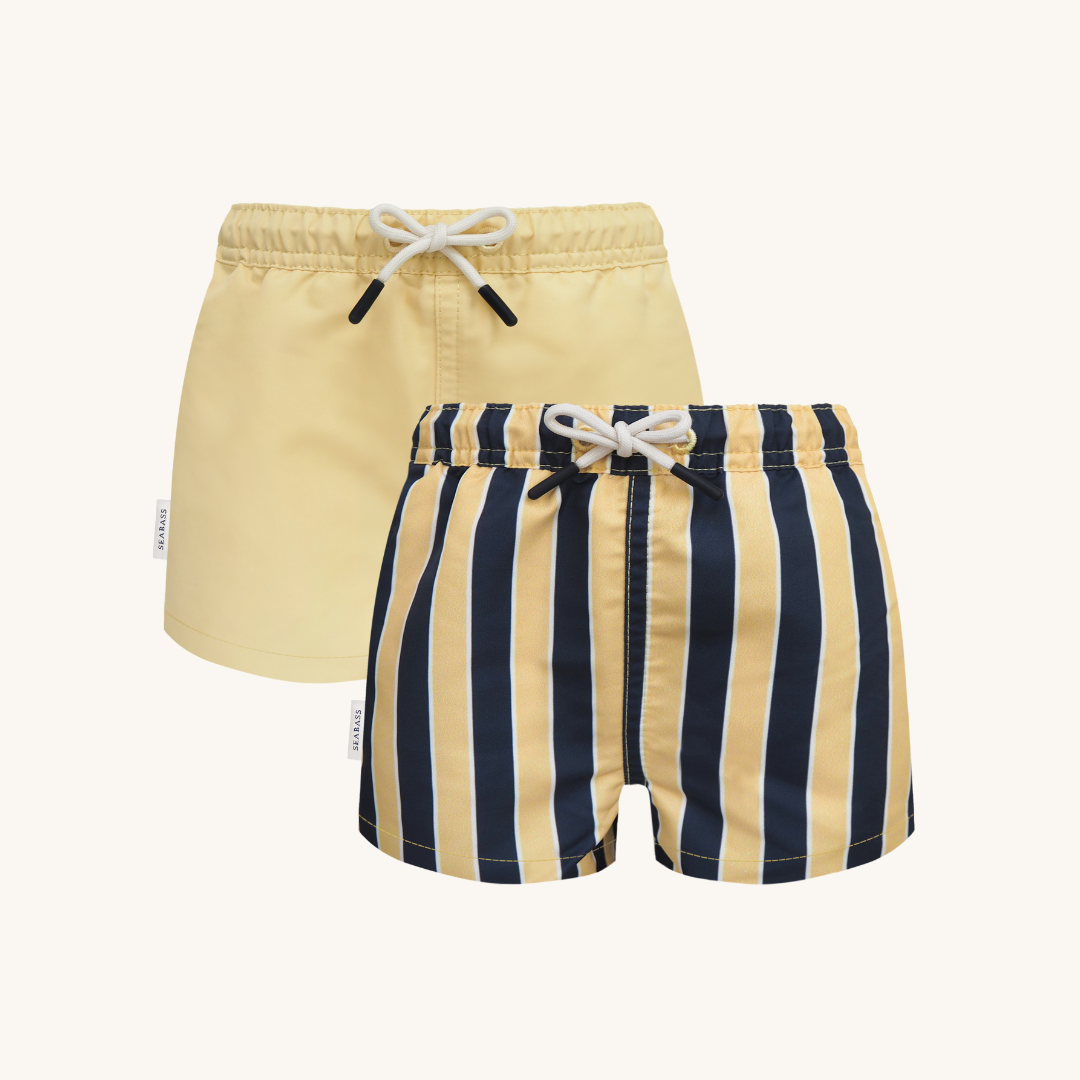 Jungs UV Badeshort Portofino - Grüne Streifen